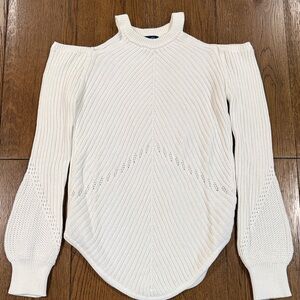 Splendid Off-White Off-the-Shoulder Sweater